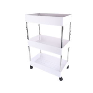 AT2173 PLASTIC 3 TIER STORAGE CART WITH WHEELS